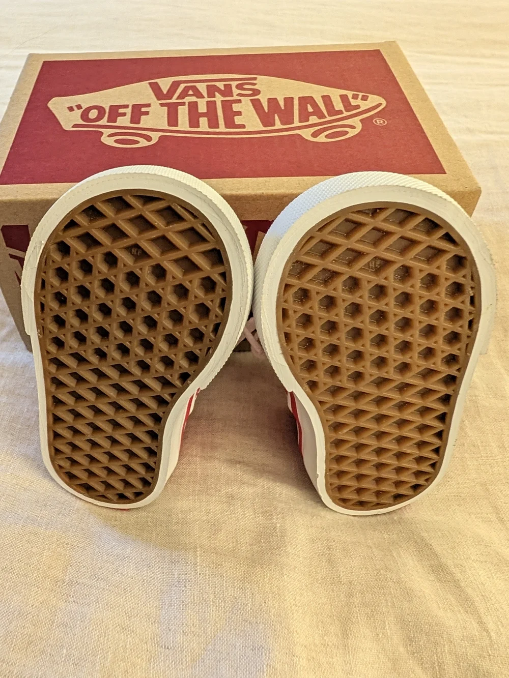 Vans Authentic Red Canvas Toddler Lace-Up Shoes